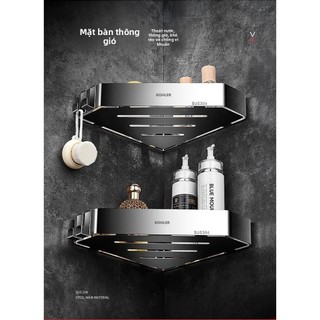 【 KOHLER 】Giá đỡ vòi sen không cần khoan cho bếp và phòng tắm cổ điển bằng thép không gỉ 304, hoàn thiện gương 8K, kệ gó