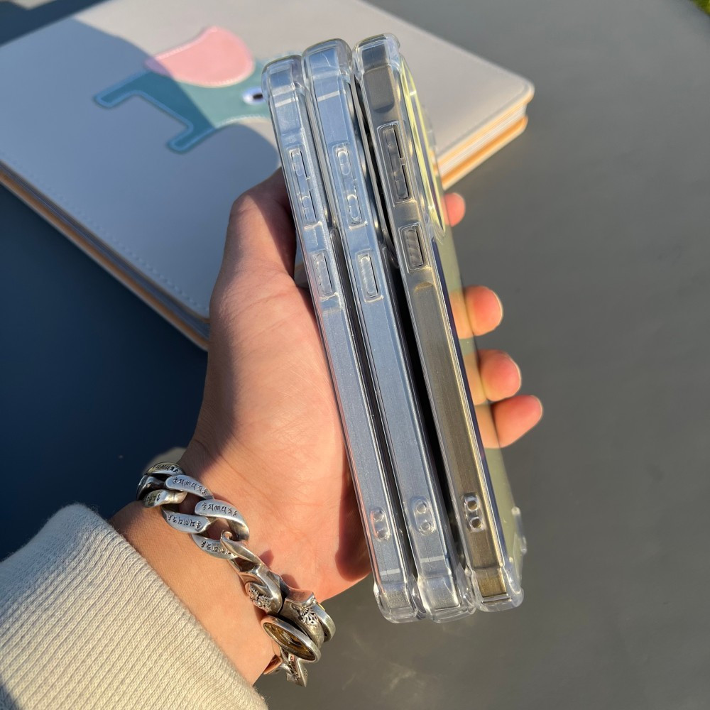 Ốp Điện Thoại Cứng Acrylic Trong Suốt Cho Samsung S25 S24 S23 S22 S21 S20 Ultra Plus FE S9 S10 NOTE 10 Plus 8 A30 A20 A30S A70 A71 A72 A42 A21S 20U Vỏ Trong Suốt Bảo Vệ Túi Khí