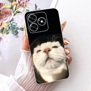 Dành Cho Honor X5c Plus Mới Thanh Lịch Hoa Mèo Tranh Vỏ HonorX5c X 5C Plus 4G Silicon Mềm TPU Vỏ Điện Thoại