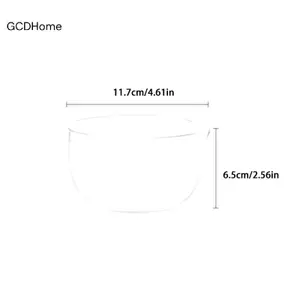 GCDHome 350 / 600ml Bát Trà Trong Suốt Có Vòi Hai Lớp Bát Matcha Nhật Bản Bát Trộn Salad Chịu Nhiệt Bát Có Thể Lò Vi Sóng HOT