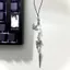 Charm điện thoại phong cách Gothic với trái tim, con quạ và mặt dây chuyền quan tài - Phụ kiện trang trí thủ công độc đáo