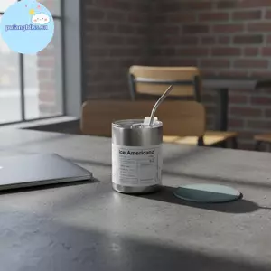 Pufangbliss Cốc Cà Phê Mỹ Cách Nhiệt Phong Cách Ngoài Trời Với Thép Không Gỉ Xây Dựng Và Ống Hút Di Động VN