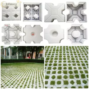 EDIWANY 1 Khuôn Gạch lát, Khay đá bước cỏ rỗng có thể tái sử dụng, 25x6cm Khuôn gạch lối đi bằng nhựa DIY cho sân vườn sân cỏ