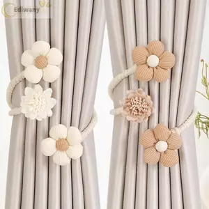 EDIWANY 1 Chiếc Dây Buộc Rèm, Dây Đàn Hồi Hoạt Hình Cửa Sổ Rèm Khóa, Hình Hoa Thời Trang Có Thể Điều Chỉnh Rèm Dây Giữ Trang Trí Nhà