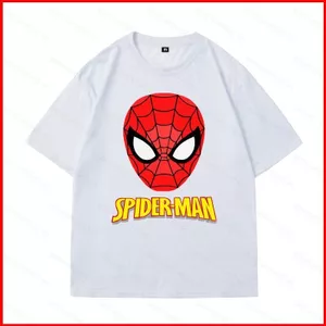 Người Nhện Thương Hiệu Ngày Mới 2026 130cm-5XL 220g Áo Thun cotton Dày Tay Ngắn Áo tee