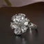 Một thế giới| Phụ Nữ Hợp Thời Trang Hoa Đính Đá Cubic Zirconia Nhẫn Cưới Đính Hôn Ngón Tay Trang Sức