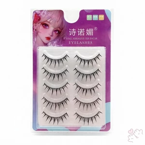 Sợi tổng hợp dày một mảnh C uốn mi giả để trang điểm sân khấu Phụ nữ phù hợp với mọi hình dạng mắt 6-12mm Đen