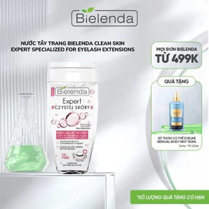 Nước tẩy trang Bielenda Clean Skin Expert Specialized For Eyelash Extensions làm sạch sâu cho mắt nối mi 150ml
