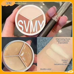 VFZ SVMY Kem che khuyết điểm ba màu che mặt và vết thâm che phủ hiệu quả quầng thâm chống thấm nước lâu trôi và tự nhiên Louislifecool