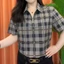 Nam mùa hè mới thời trang giản dị giảm béo kẻ sọc dây kéo áo sơ mi polo dành cho nam