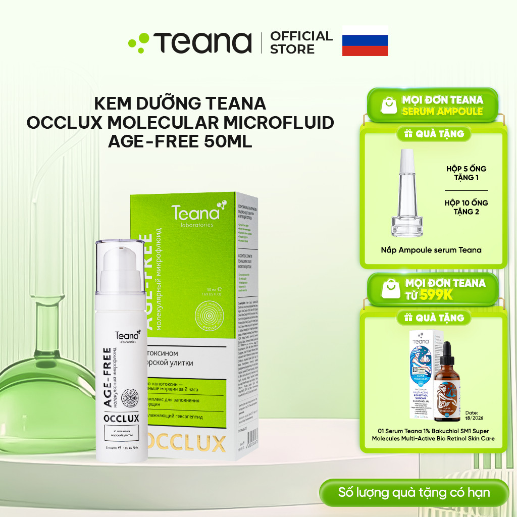 Kem dưỡng  Teana Occlux  Molecular Microfluid Age-Free chống lão hóa 50ml