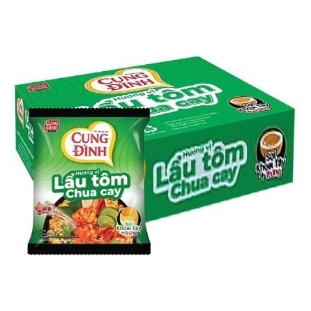 Thùng 30 Gói Mì Cung Đình 80g Đủ Vị - Mì Gói Chính Hãng, Date Mới