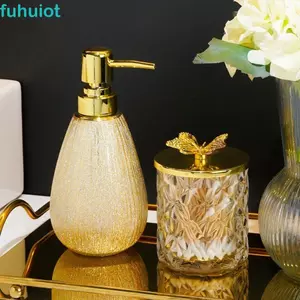 Chai bơm ép gốm sứ FUHUIOT, Chai khử trùng tay 400ml, Chai dưỡng da Gel tắm Bắc Âu dung tích lớn di động Mỹ phẩm