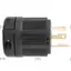 JUIC Twist Lock Ổ cắm điện, phích cắm L5-30P AC 125V 30A, Bộ chuyển đổi phích cắm màu đen 3 cực NEMA L5-30 Plug Ứng dụng công nghiệp