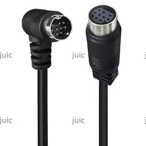 Cáp S-Video JUIC, Nam Đến Nữ Nhiều Kích Cỡ Cáp Mini DIN 9 Chân, 2025 90 Độ Uốn Cong Di Động PVC Mini DIN Bộ Chuyển Đổi Mở Rộng Set-Top Box