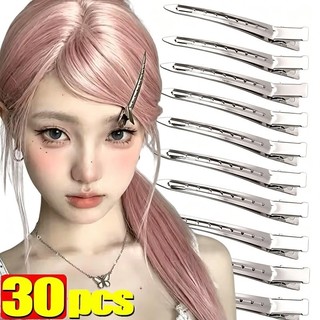 5 / 10 / 20 / 30 Kẹp Mỏ Vịt Bạc Kim Loại - Kẹp Tóc Cố Định Lông Tơ Cho Nữ