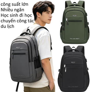 Balo laptop Balo đeo lưng alo sinh viên đại học Ba lô nam Túi máy tính Ba lô Ba lô thể thao dành cho sinh viên trung học phổ thông Ba lô du lịch kinh doanh Túi máy tính, không thấm nước, dung tích lớn