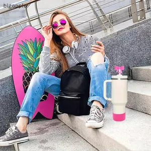 Bộ phụ kiện bigapple, Vỏ bọc ống hút nơ dễ thương & Boot cho cốc RDG 30 / 40oz
