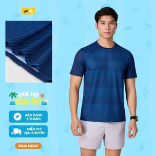 Áo thun thể thao nam YODY in họa tiết trẻ trung, chất vải mát mẻ thoải mái MATS26S019