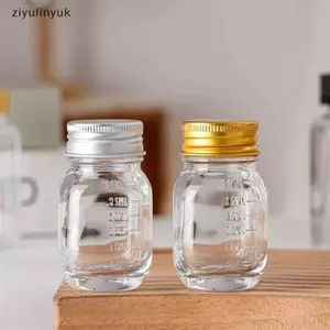 Ziyulinyuk 1 Chai Thủy Tinh Nhỏ 30ml Có Nắp Chai Thuốc Bột Chống Rò Rỉ Viên Chai Thủy Tinh Có Thể Đổ Lại VN
