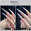 PNPIA- 100 Chiếc Full Cover Frosted Giả Dài Stiletto Đầu Móng Tay Điêu Khắc Rõ Ràng Báo Chí Trên Nhân Tạo Móng Tay Giả Làm Móng Tay Salon Cung Cấp