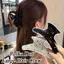 Kẹp tóc SHUPUN Chấm bi, Móng vuốt tóc nơ chống trượt phong cách Hàn Quốc, Thời trang giữ chắc chắn Kẹp cá mập lớn Mặc hàng ngày