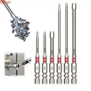 Bộ tuốc nơ vít điện THEGIRL8B 3 / 6 CÁI, đầu lô chống trượt có độ cứng cao, từ tính mạnh có dấu hiệu 65mm 100mm Mũi tuốc nơ vít chuôi lục giác cho máy khoan tác động