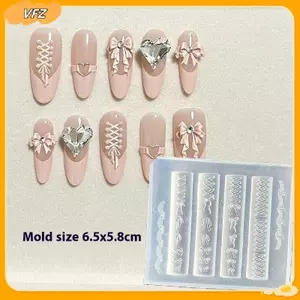 VFZ Mới Nơ Khuôn Silicon Móng Tay Nghệ Thuật Tem DIY Handmade Dụng Cụ Lập Thể Khuôn Dụng Cụ Làm Móng Tay Dụng Cụ Trang Trí Móng Tay Phụ Kiện Louislifecool