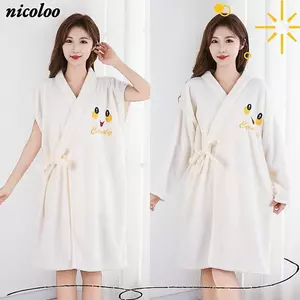 Váy áo choàng tắm NICOLOO, Khăn tắm dày mềm mại, Áo choàng tắm khô nhanh thấm nước thoải mái
