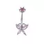 HFSHY Y2K Phong Cách Hồng Bướm Zircon Bụng Nhẫn Không Gây Dị Ứng Rốn Xuyên Trang Sức Nữ Phong Cách Đường Phố VN