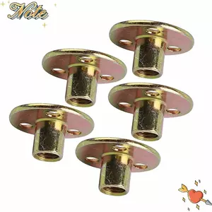 Bộ 10 T-nut Lỗ Brad Thép Carbon, M6/M8/M10, Đế Tròn, Tán Nữ, Vít-in, Dùng Lắp Đặt Nội Thất, Tên Hãng/Sản Phẩm