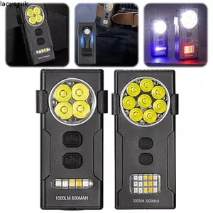 Đèn pin LACYESUK, Đèn làm việc có thể điều chỉnh di động, nhỏ gọn với kẹp ánh sáng sáng sáng 10 chế độ chiếu sáng Mũ kẹp đèn pha đi bộ đường dài