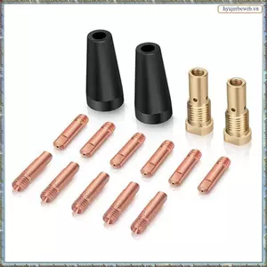 15 Chiếc MIG Hàn Bộ Thông Lượng Lõi Gasless Vòi Phun 0.8 Mm Đồng Thau Hàn Đầu Thay Thế MIG Máy Hàn Phụ Kiện Thay Thế
