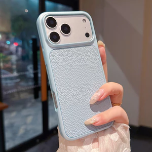 Ốp Điện Thoại Da Vải Louche Nhiều Màu Cho iPhone 17 Pro Max 16 15 14 13 12 Vỏ Bảo Vệ Chống Sốc