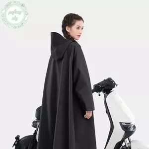 PUSKY Thiêned Nâng Cấp Người Lớn Chống Thấm Nước Áo Mưa Xe Máy Xe Đạp Điện Kéo Dài Một Mảnh Poncho Dành Cho Nam Nữ Bền Chống Thấm Nước Đi Xe Thiết Bị VN