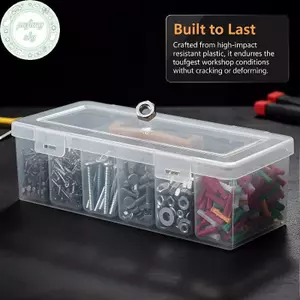 Hộp đựng dụng cụ phần cứng PUSKY Hộp đựng trong suốt nhiều ngăn cho ốc vít Móng tay và ốc vít trong xưởng nhà để xe VN
