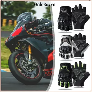 ORDOBOX 1 Đôi Găng Tay Xe Máy, Găng Tay Đi Xe Đạp Chống Trơn Trượt Thoáng Khí, Găng Tay Lái Xe Có Thể Điều Chỉnh Chống Mòn Nửa Ngón Cho Nam Nữ