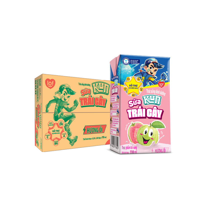 [Giá tốt trong Live] Đủ vị sữa trái cây KUN 1 thùng 48 hộp x 110ml