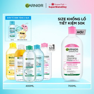 [CÓ SIZE MỚI] Nước Tẩy Trang làm sạch sâu dịu nhẹ cho mọi loại da - Garnier Micellar Cleansing Water 400ml & 700ml