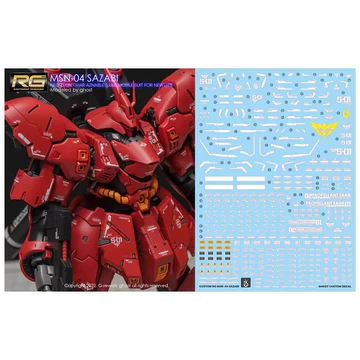 Mô Hình Decal Cho RG 1 / 144 MSN-04 SAZABI Bộ Dụng Cụ Mô Hình Ma Tùy Chỉnh Đề Can HD Huỳnh Quang Dán Cho Lắp Ráp Mô Hình Sở Thích DIY