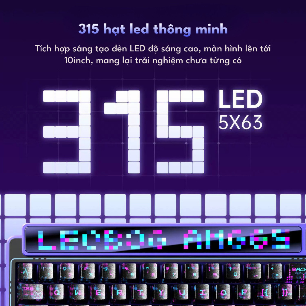 Bàn phím cơ Leobog AMG65 CUSTOM Màn hình (3 mode,2 màn hình Tùy chỉnh+ TFT, Pin 8000 mAh) THkeyboard | BigBuy360 - bigbuy360.vn
