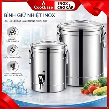 Bình giữ nhiệt inox 3 tầng cỡ lớn 10L-80L,bình giữ nhiệt,bình nước inox,bình pha trà giữ nhiệt,bình trà giữ nhiệt