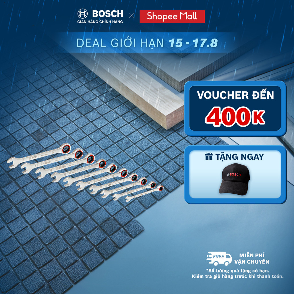 Bộ cờ lê 10 món Bosch 1600A02AU0