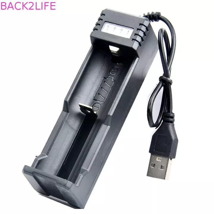 BACK2LIFE Pin Sạc USB Sạc Thông Minh Cho Đèn Pin Đồ Chơi Sạc Pin Lithium Pin Li-ion Tự Động Dừng Sạc 18650 Đế Sạc Pin