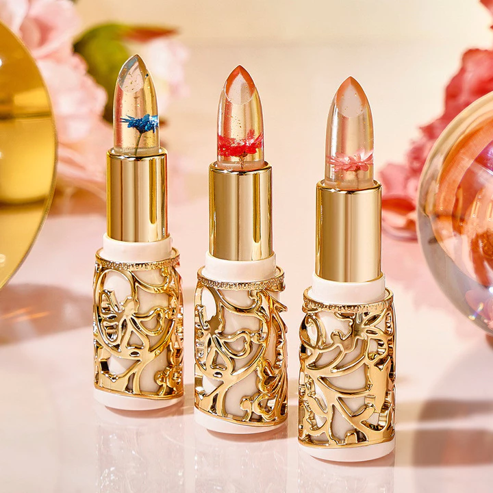 Hàng sẵn có HIH Petal Jelly Son môi đổi màu Dưỡng ẩm Làm trắng da Cốc chống dính Chống thấm nước Thay đổi nhiệt độ Son môi mượt đổi màu Li