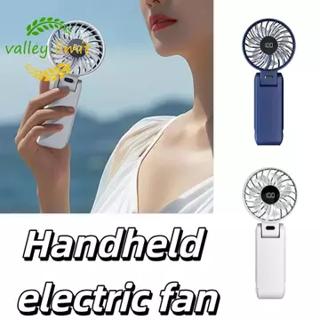 Quạt cầm tay mini VALLEY LIMIT, Màn hình kỹ thuật số Pin sạc Quạt USB cầm tay, Quạt treo cổ làm mát cầm tay mini 5 tốc độ làm mát hiệu quả