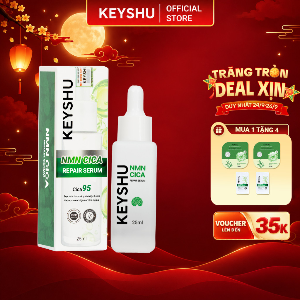 Tinh Chất Serum NMN CICA KEYSHU Hỗ Trợ Làm Dịu Da, Hỗ Trợ Ngừa Lão Hóa Lọ 25ml