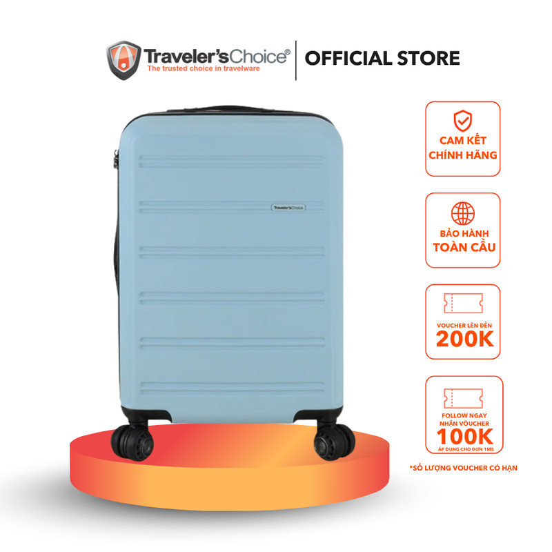 Vali kéo Auckland - Vali Traveler's Choice bảo hành chính hãng quốc tế