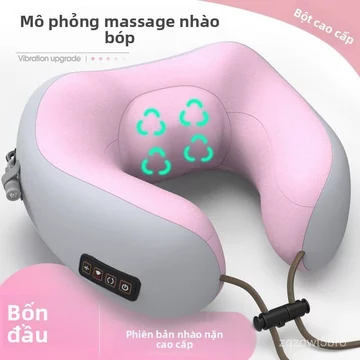 Máy massage cổ thông minh, máy massage cổ gia đình, gối cổ vai gáy chườm nóng vật lý trị liệu