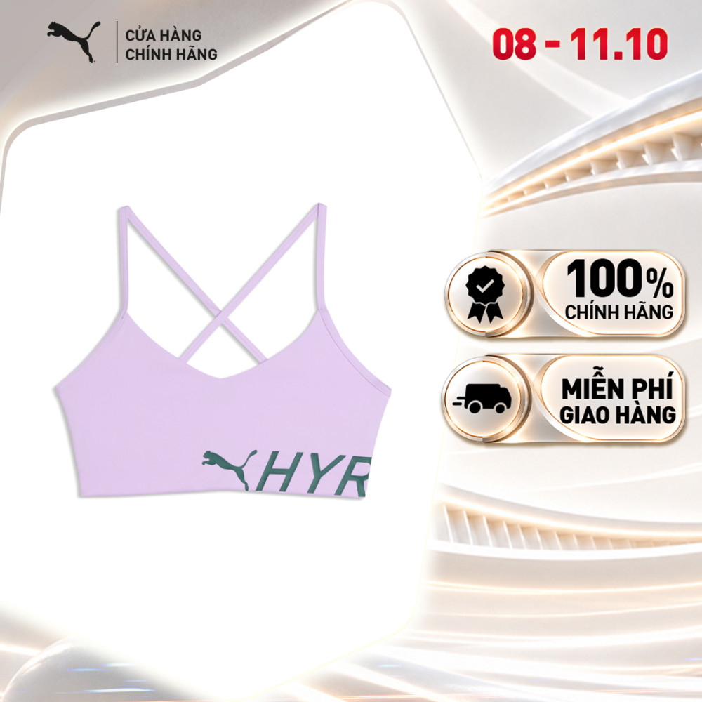 Áo Ngực Thể Thao Tập Luyện PUMA Nữ W HYROX STRAPPY PWRMODE BRA Light Lavender Màu Tím